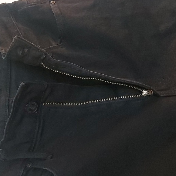 Mother Stunner Zip Ankle Step Fray Not Guilty Jeans Black Size 26 - Picture 4 of 10